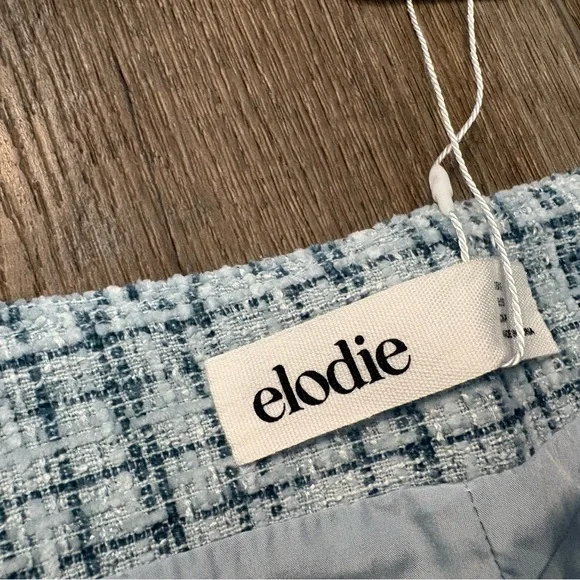 Elodie A-Line Skirt in Gray Plaid - Picture 2 of 5